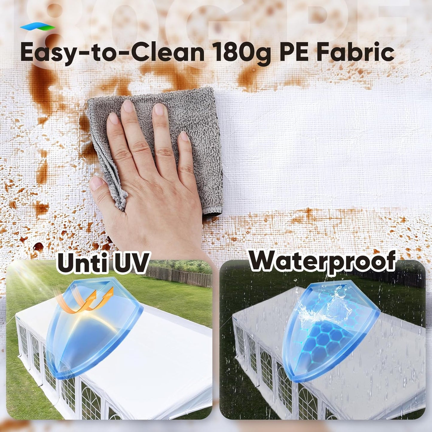 Premium 20X40 Party Tent Heavy Duty Outdoor Gazebo White Event Shelter Wedding Canopy Tent for Parties Carport BBQ with Removable Sidewall Windows & Storage Bags